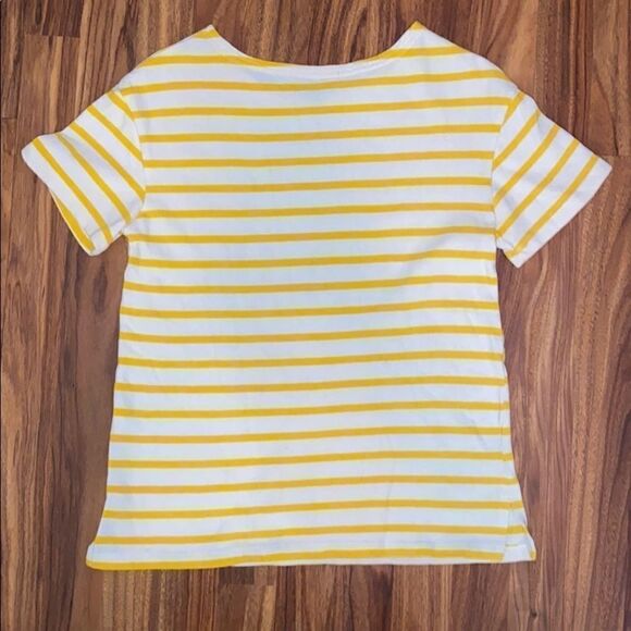 4 for $50 🎃 Old Navy Knit T-Shirt Yellow & White Stripes Women's Size Small - Picture 4 of 4